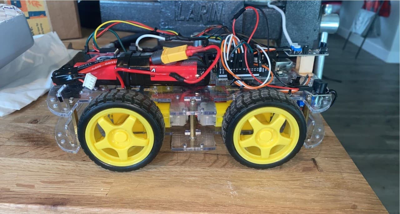 Early Arduino RC Car Prototype hardware setup