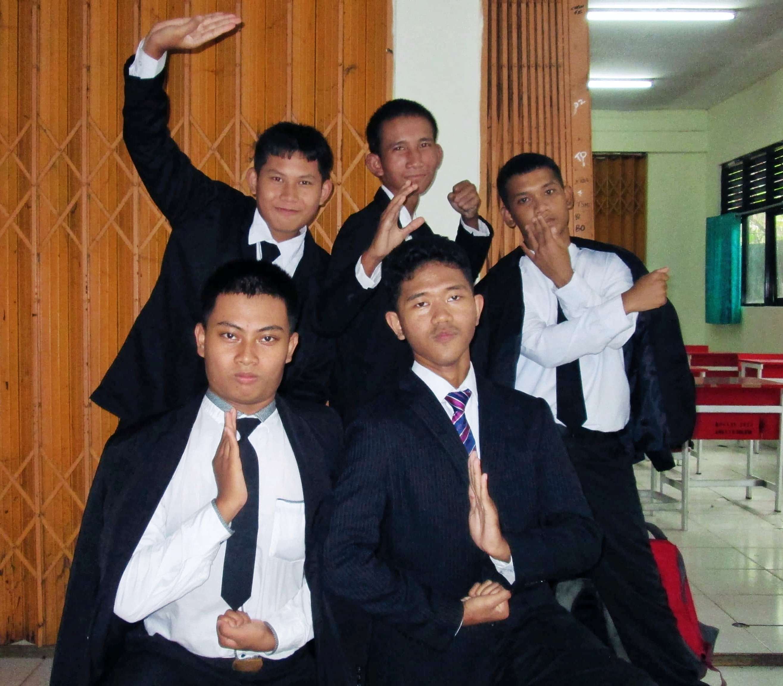 Hanging out with friends after graduation